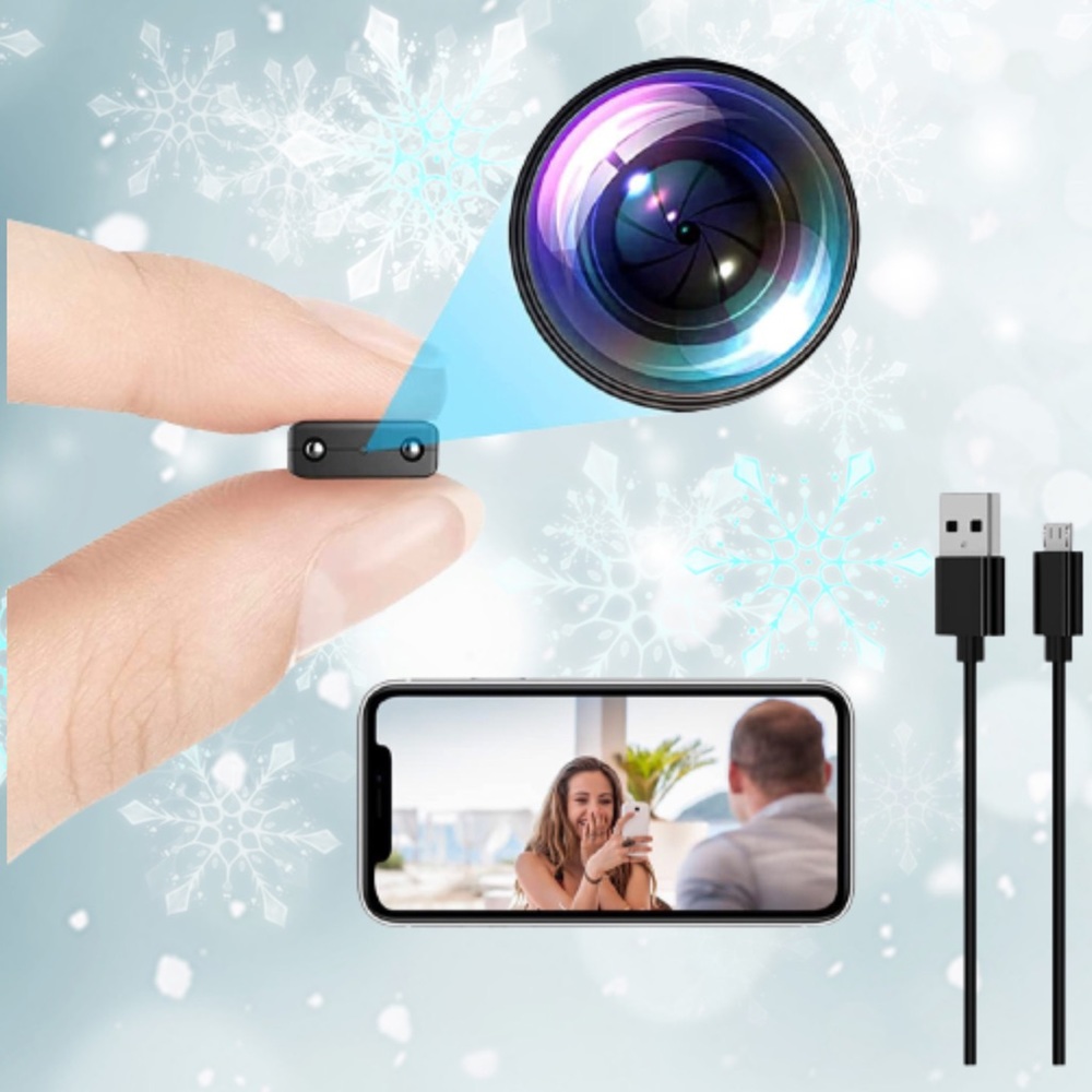 Mini Camera Hidden Camera - Security Cameras Small 1080p HD Nanny Cam with Night